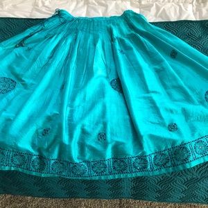 Exquisite silk full skirt